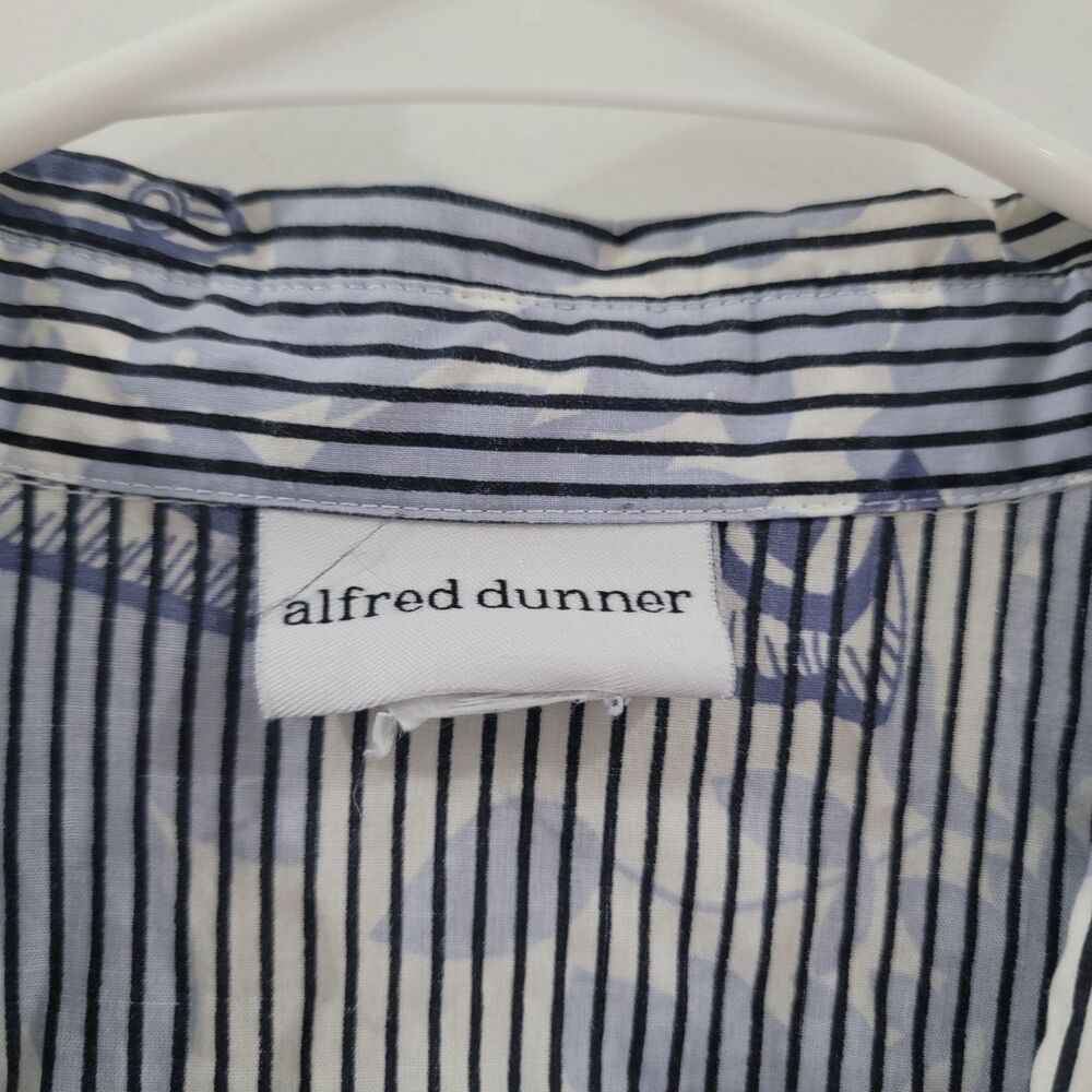 Alfred Dunner‎ Womens Button Up Top Size XXL Striped Butterflies Sequin - Picture 5 of 7